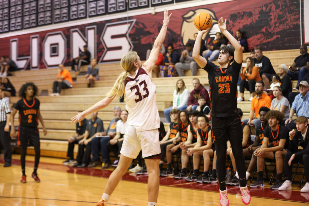 Dolinsek drains a three over a Red Mountain defender in the fourth quarter. 