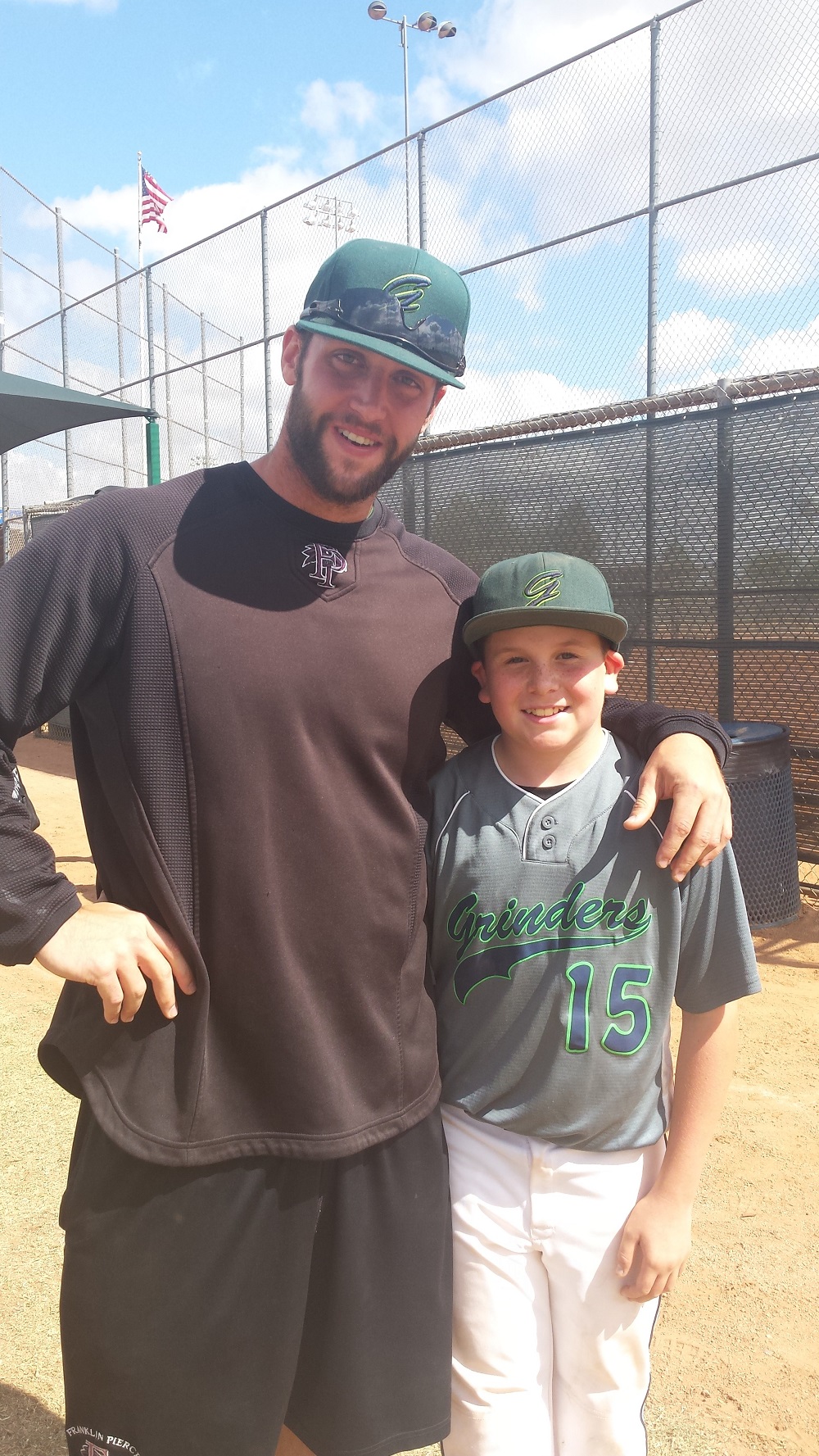 Coach Isaac Wenrich with Nathan Boyer