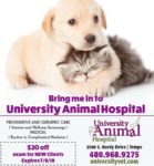 University animal pup and cat