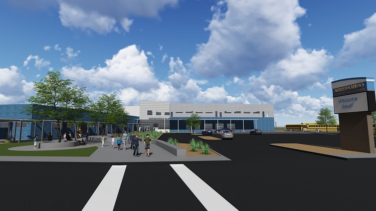 Architectural rendering of $11.8 remodel to Arredondo Elementary, funded by voter-approved bonds. 