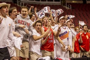 Seton fans cheer during the D2 Championship game against Maricopa. [Billy Hardiman/Wrangler News]