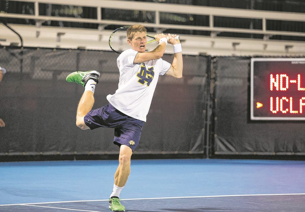 Alex Lawson: 19th All-American tennis player in Notre Dame's history at Tulsa match. 