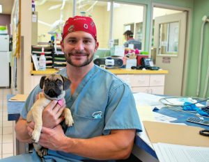 Dr. Evan Ware of University Animal Hospital 